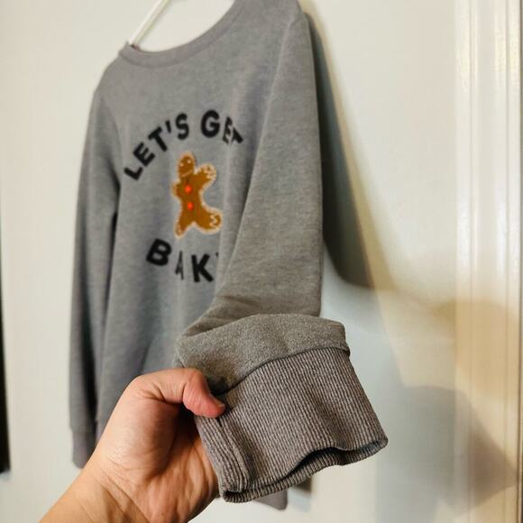 Sweet Claire Ugly Gingerbread Grey Let’s Get Baked Crewneck Sweatshirt Size M - Picture 5 of 8
